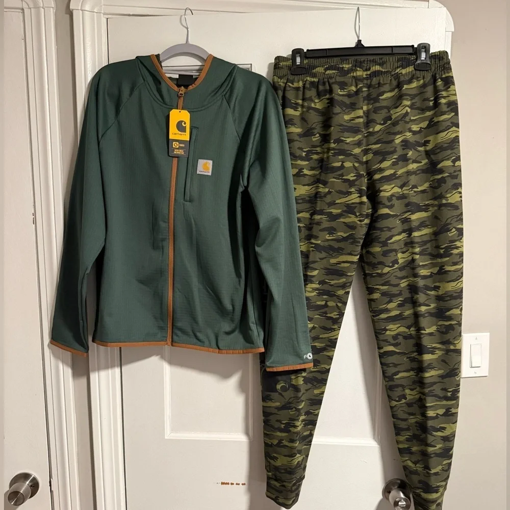 Carhartt Kids Green Jacket and jogger set NWT